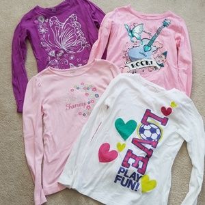 3 Children's place L/S shirts 1 Gymboree sz 10/12